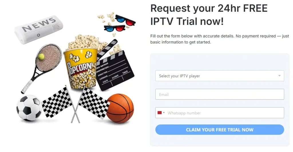iptv free trial request form
